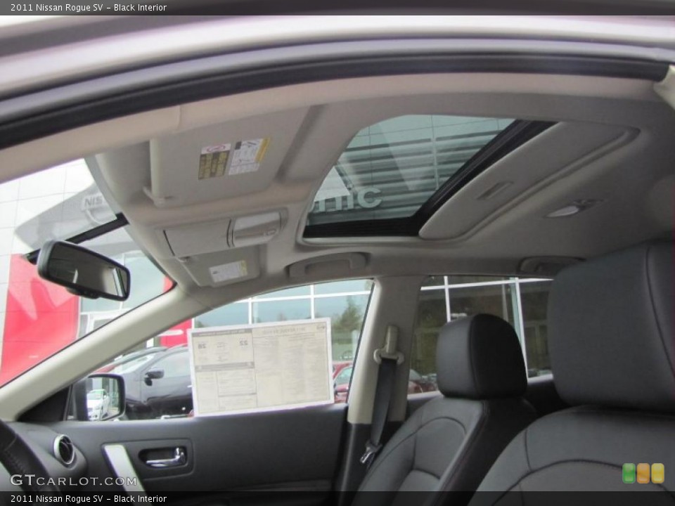 Black Interior Sunroof for the 2011 Nissan Rogue SV #39250956