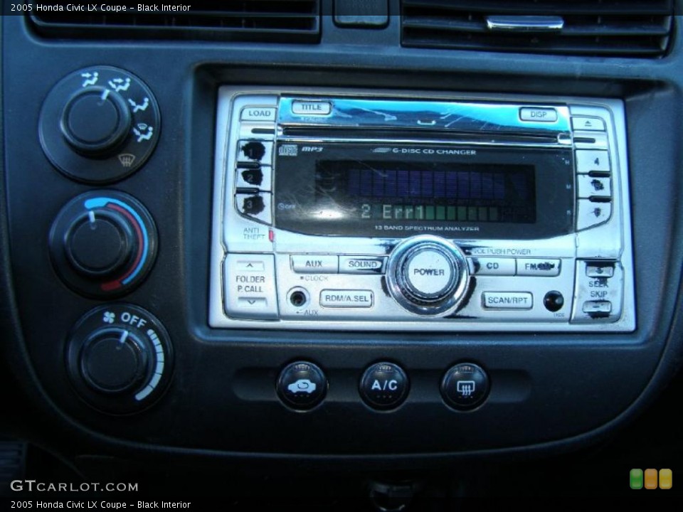 Black Interior Controls for the 2005 Honda Civic LX Coupe #39251240