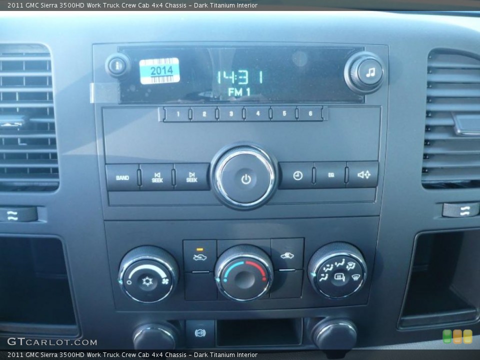 Dark Titanium Interior Controls for the 2011 GMC Sierra 3500HD Work Truck Crew Cab 4x4 Chassis #39252857