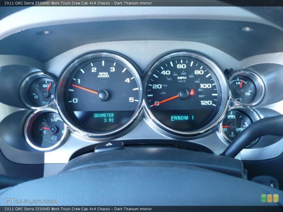 Dark Titanium Interior Gauges for the 2011 GMC Sierra 3500HD Work Truck Crew Cab 4x4 Chassis #39253121