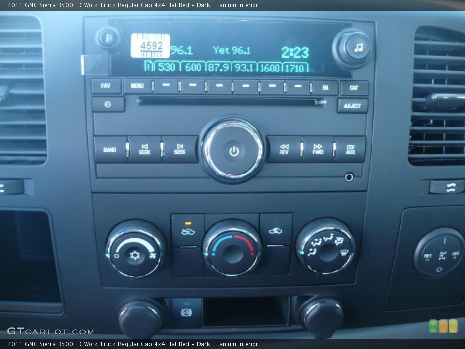 Dark Titanium Interior Controls for the 2011 GMC Sierra 3500HD Work Truck Regular Cab 4x4 Flat Bed #39253185