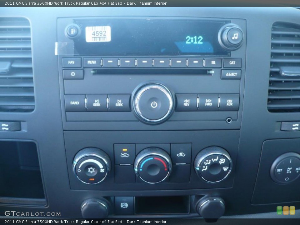 Dark Titanium Interior Controls for the 2011 GMC Sierra 3500HD Work Truck Regular Cab 4x4 Flat Bed #39253265