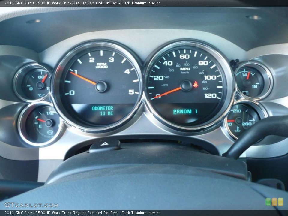Dark Titanium Interior Gauges for the 2011 GMC Sierra 3500HD Work Truck Regular Cab 4x4 Flat Bed #39253285