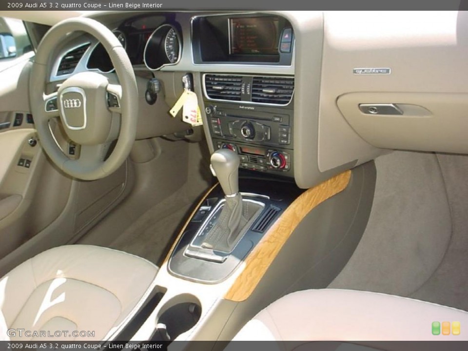 Linen Beige Interior Dashboard for the 2009 Audi A5 3.2 quattro Coupe #39253822