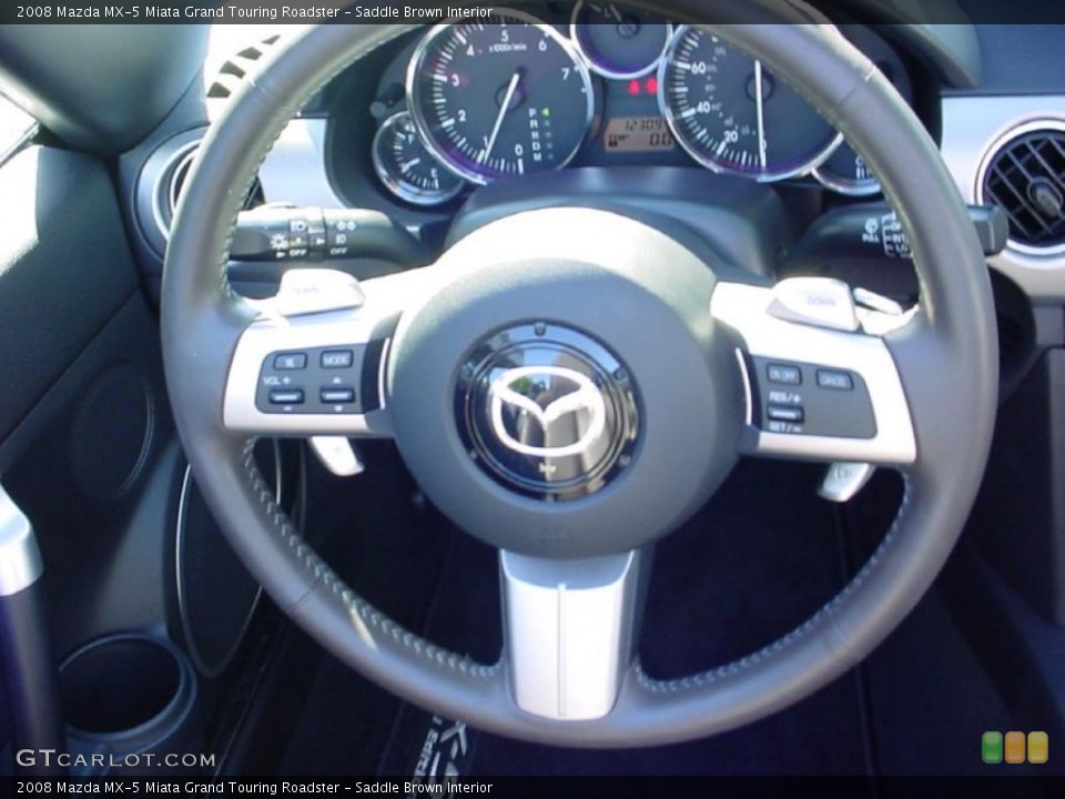 Saddle Brown Interior Dashboard for the 2008 Mazda MX-5 Miata Grand Touring Roadster #39254042