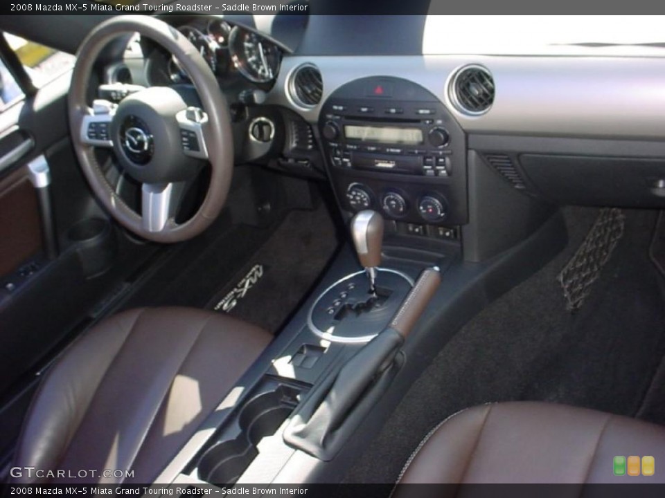 Saddle Brown Interior Dashboard for the 2008 Mazda MX-5 Miata Grand Touring Roadster #39254046