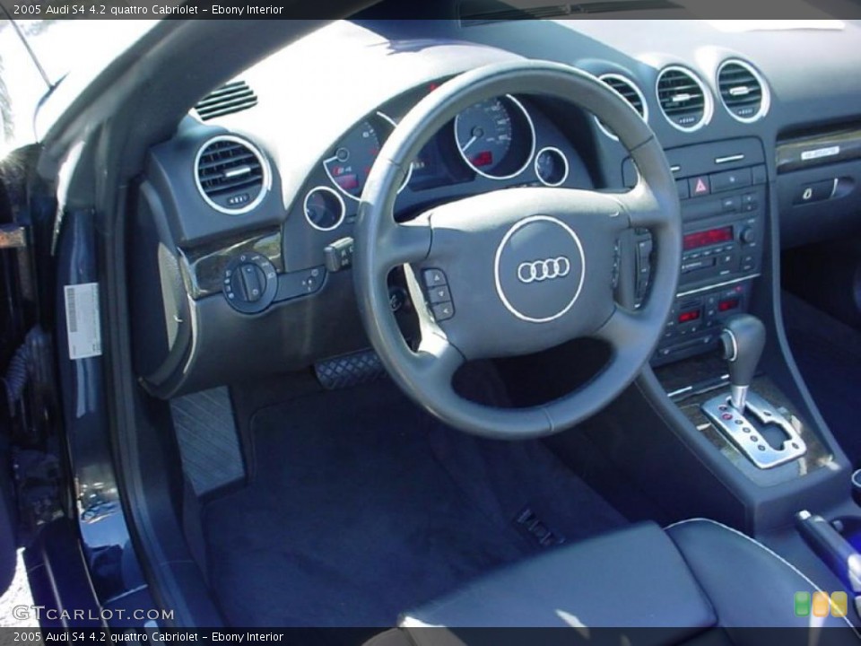 Ebony Interior Dashboard for the 2005 Audi S4 4.2 quattro Cabriolet #39254114
