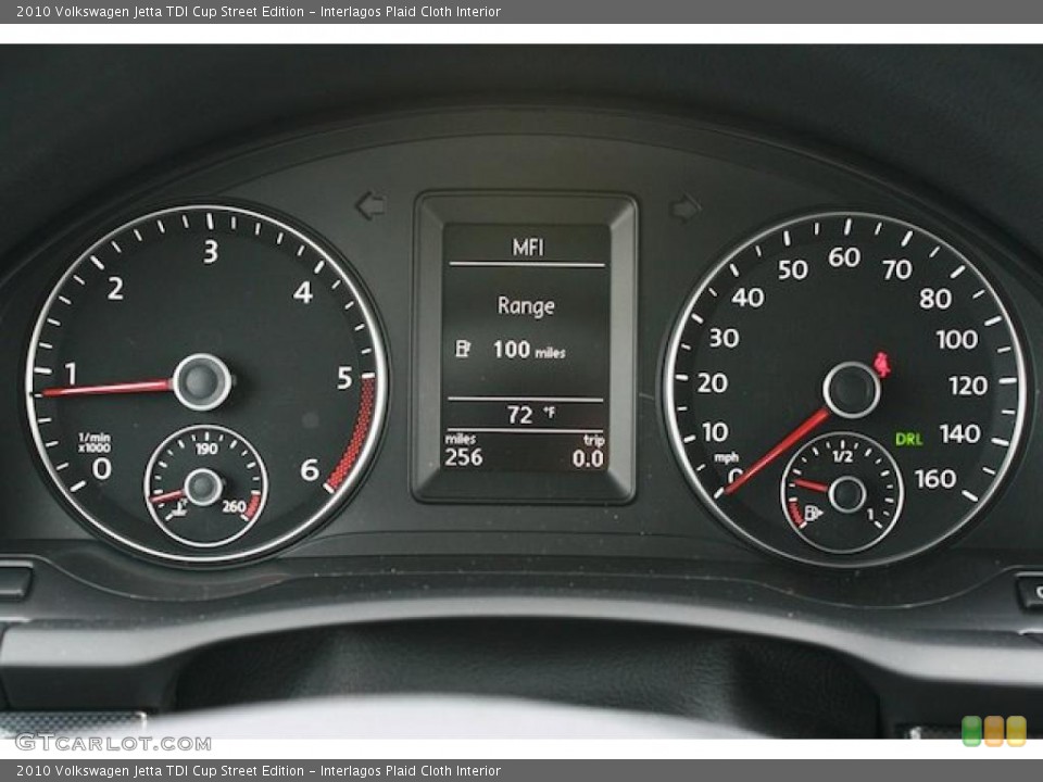 Interlagos Plaid Cloth Interior Gauges for the 2010 Volkswagen Jetta TDI Cup Street Edition #39255899