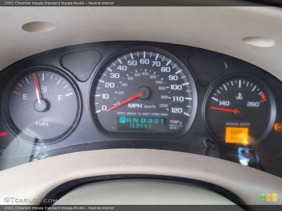Neutral Interior Gauges for the 2001 Chevrolet Impala  #39262279