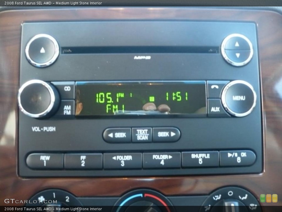Medium Light Stone Interior Controls for the 2008 Ford Taurus SEL AWD #39263047