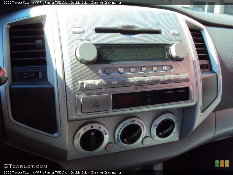 Graphite Gray Interior Controls for the 2006 Toyota Tacoma V6 PreRunner TRD Sport Double Cab #39264403