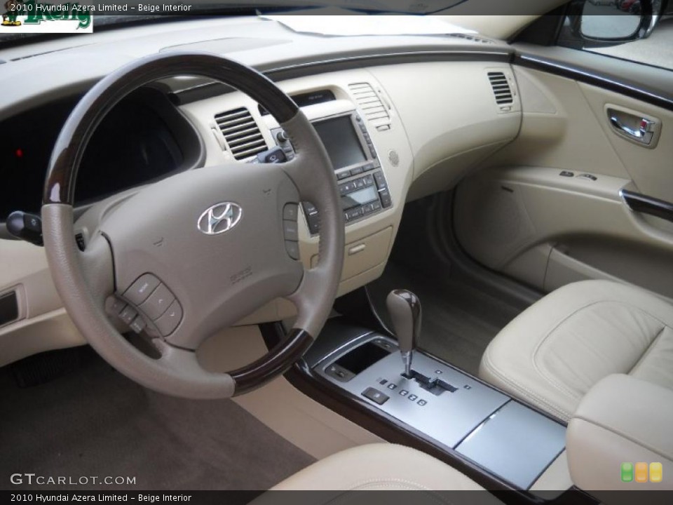 Beige Interior Prime Interior for the 2010 Hyundai Azera Limited #39265175