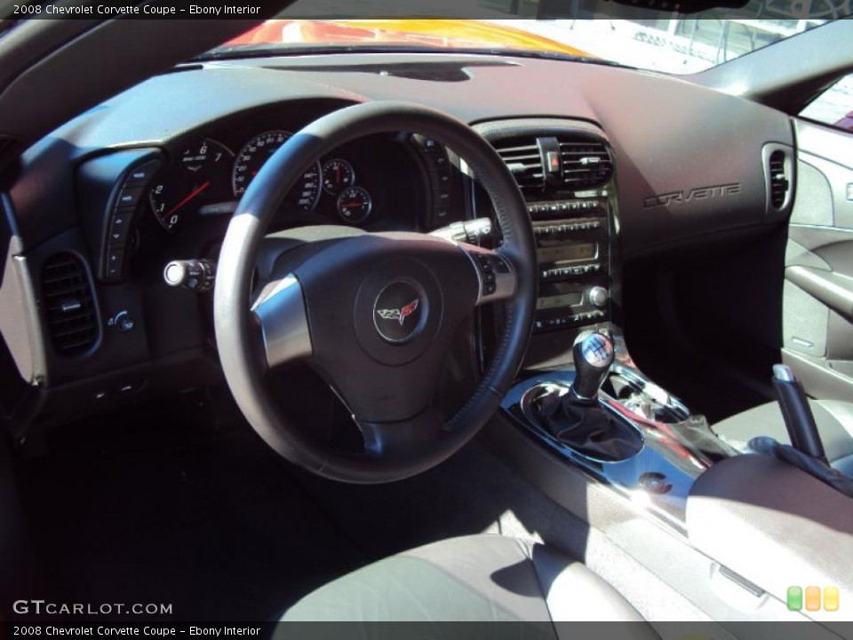 Ebony Interior Dashboard for the 2008 Chevrolet Corvette Coupe #39265199