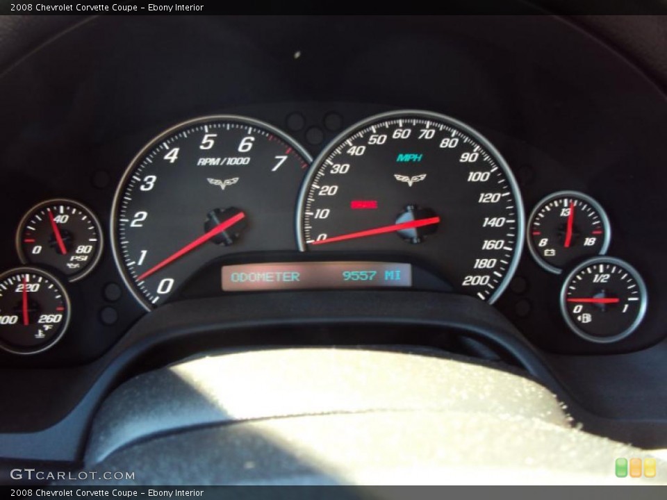 Ebony Interior Gauges for the 2008 Chevrolet Corvette Coupe #39265243