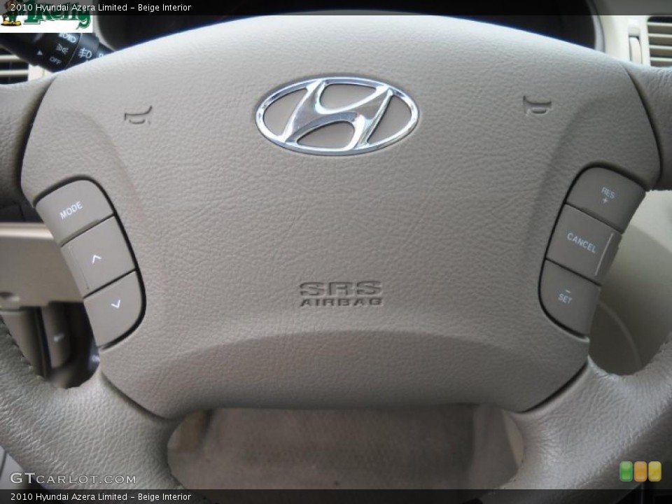 Beige Interior Controls for the 2010 Hyundai Azera Limited #39265355