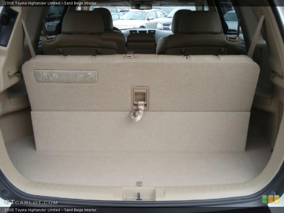 Sand Beige Interior Trunk for the 2008 Toyota Highlander Limited #39271183