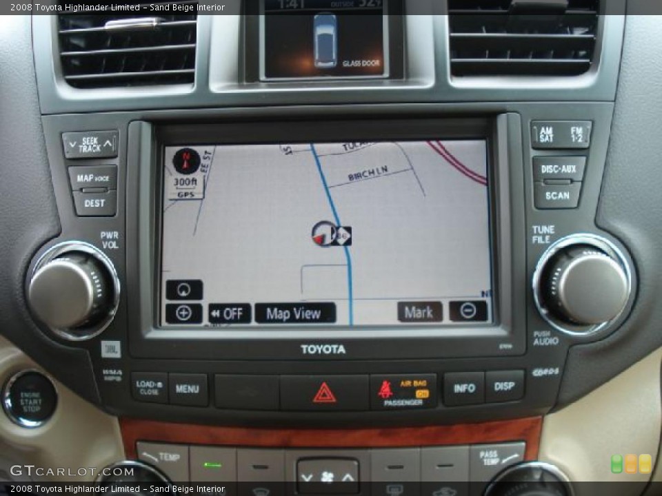 Sand Beige Interior Navigation for the 2008 Toyota Highlander Limited #39271339