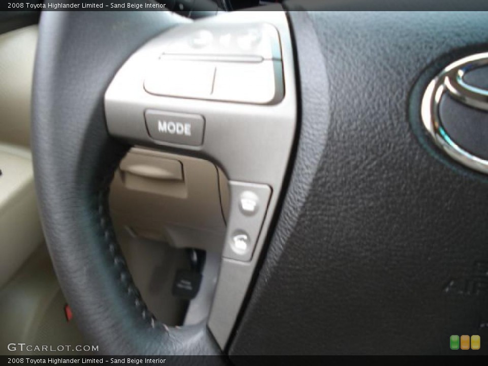Sand Beige Interior Controls for the 2008 Toyota Highlander Limited #39271439