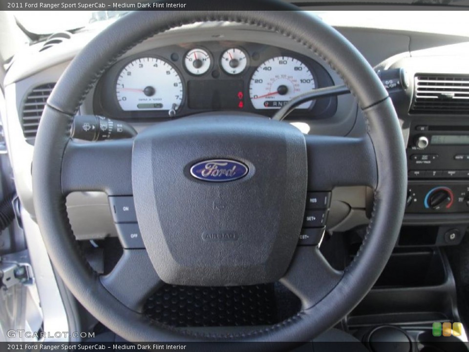 Medium Dark Flint Interior Steering Wheel for the 2011 Ford Ranger Sport SuperCab #39272343