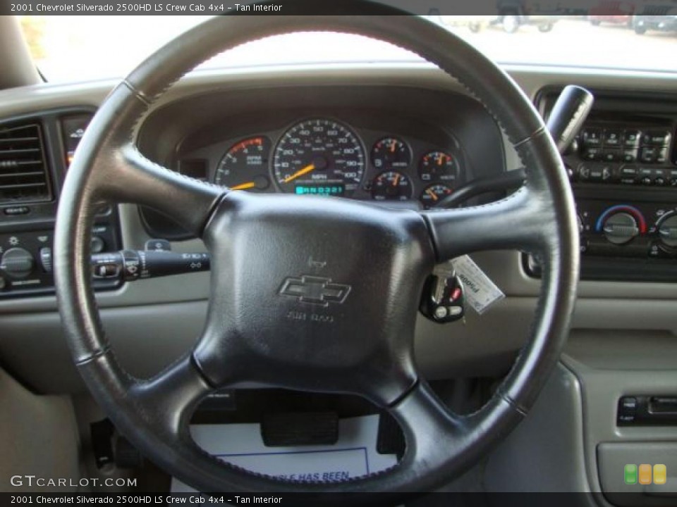 Tan Interior Steering Wheel for the 2001 Chevrolet Silverado 2500HD LS Crew Cab 4x4 #39273531