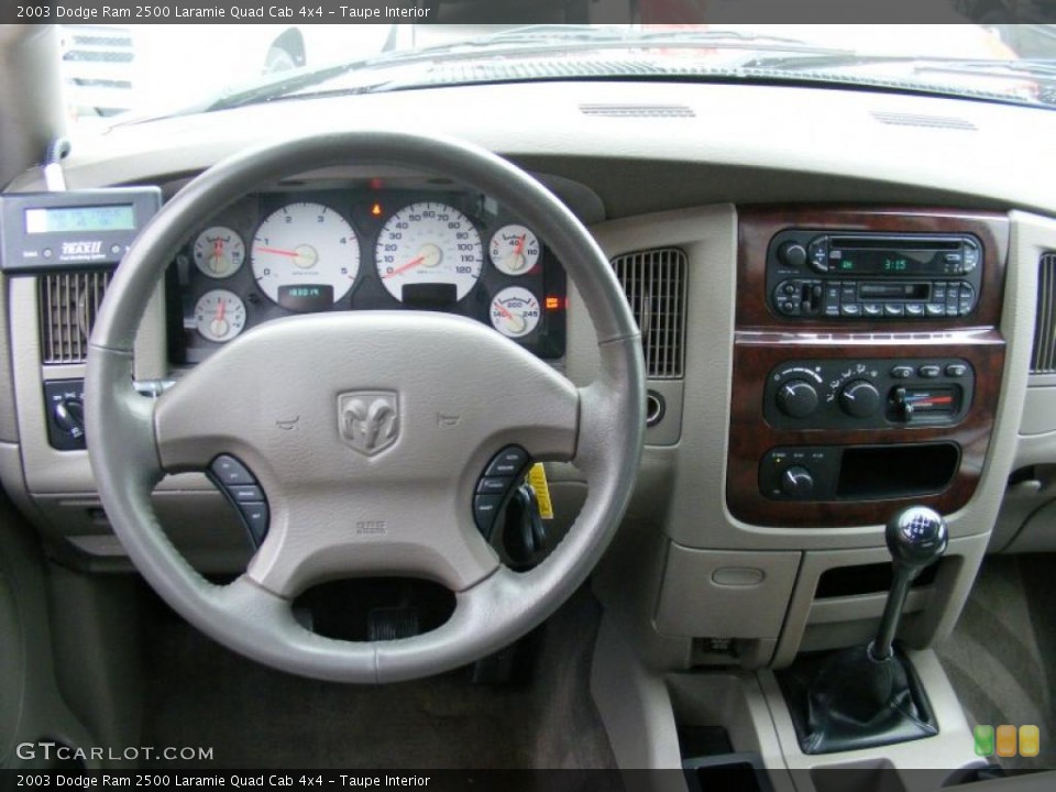 Taupe Interior Dashboard for the 2003 Dodge Ram 2500 Laramie Quad Cab 4x4 #39277475