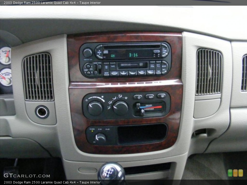 Taupe Interior Controls for the 2003 Dodge Ram 2500 Laramie Quad Cab 4x4 #39277539