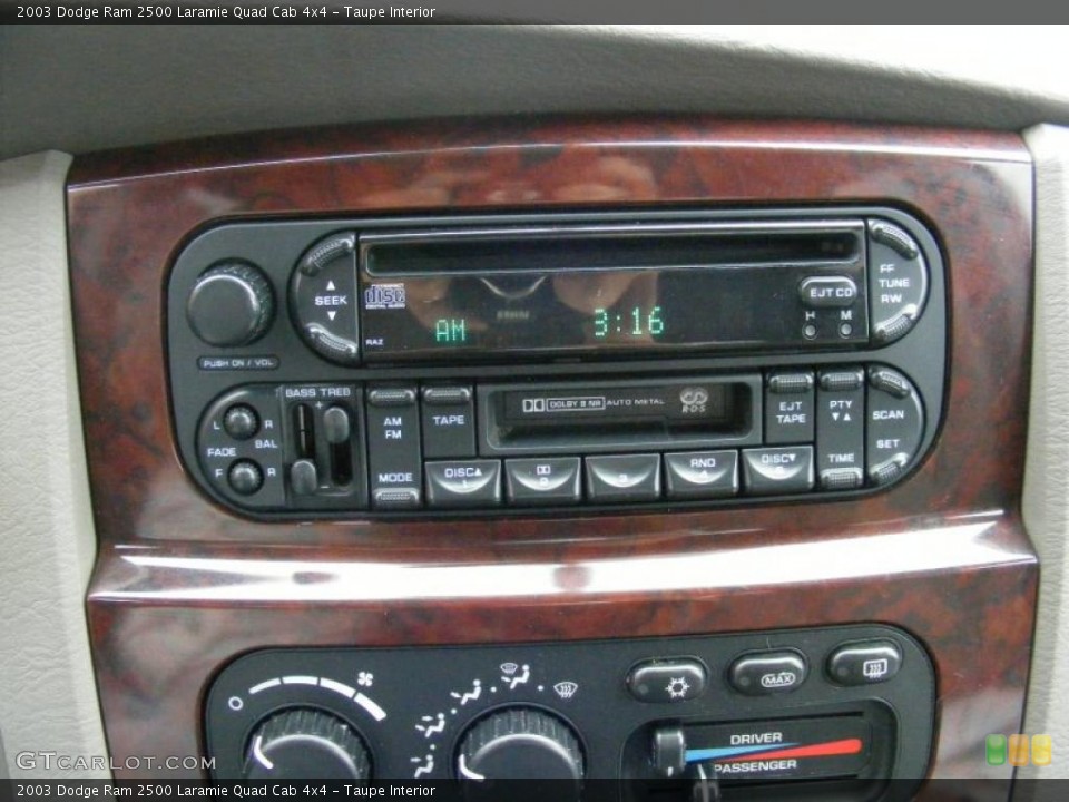 Taupe Interior Controls for the 2003 Dodge Ram 2500 Laramie Quad Cab 4x4 #39277556