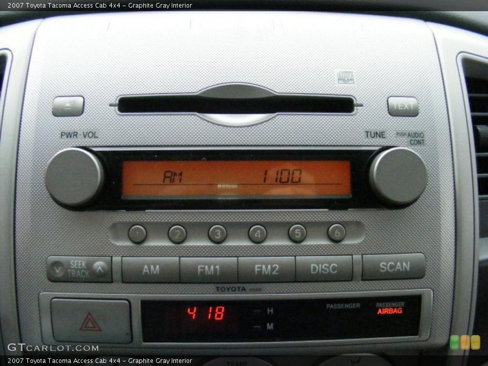Graphite Gray Interior Controls for the 2007 Toyota Tacoma Access Cab 4x4 #39279063