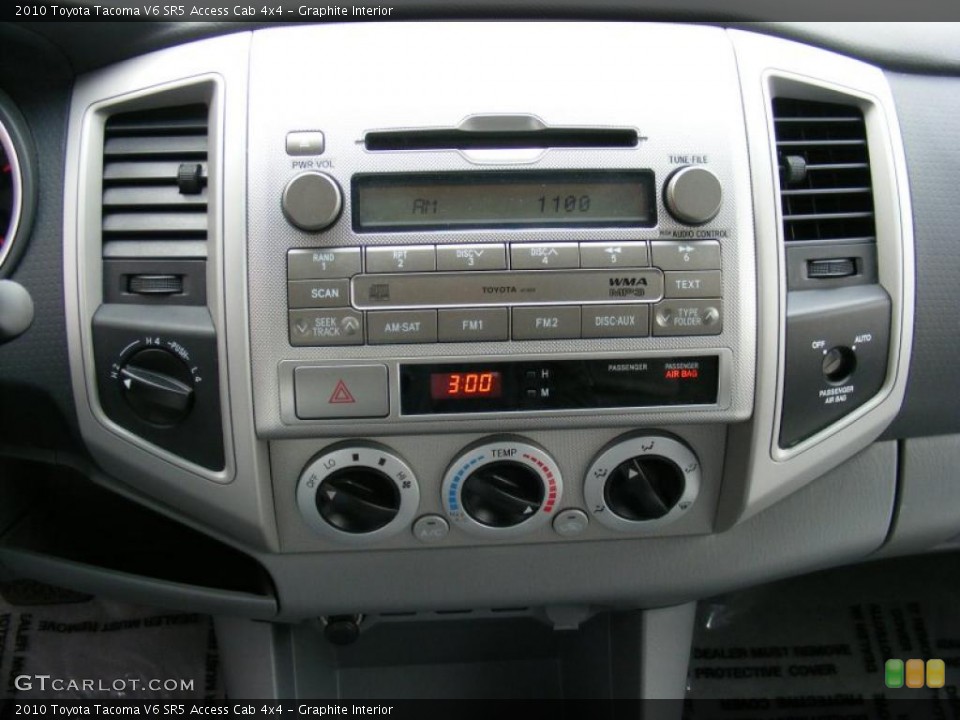 Graphite Interior Controls for the 2010 Toyota Tacoma V6 SR5 Access Cab 4x4 #39281947
