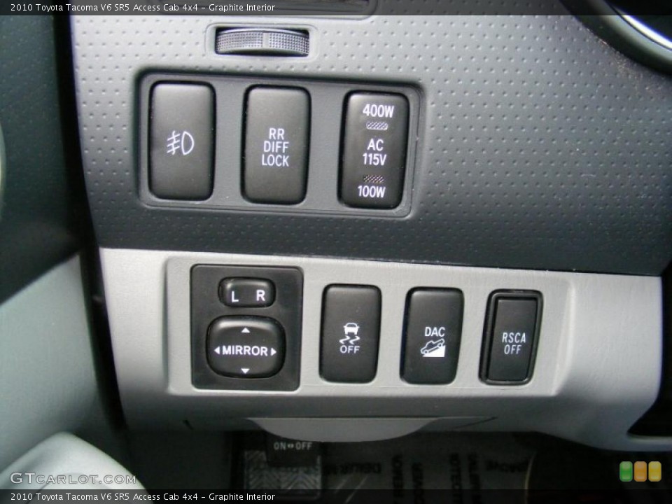 Graphite Interior Controls for the 2010 Toyota Tacoma V6 SR5 Access Cab 4x4 #39282031