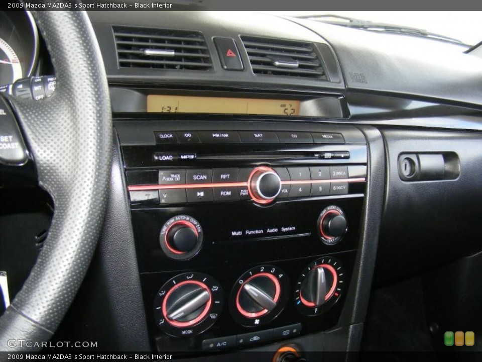 Black Interior Controls for the 2009 Mazda MAZDA3 s Sport Hatchback #39282271