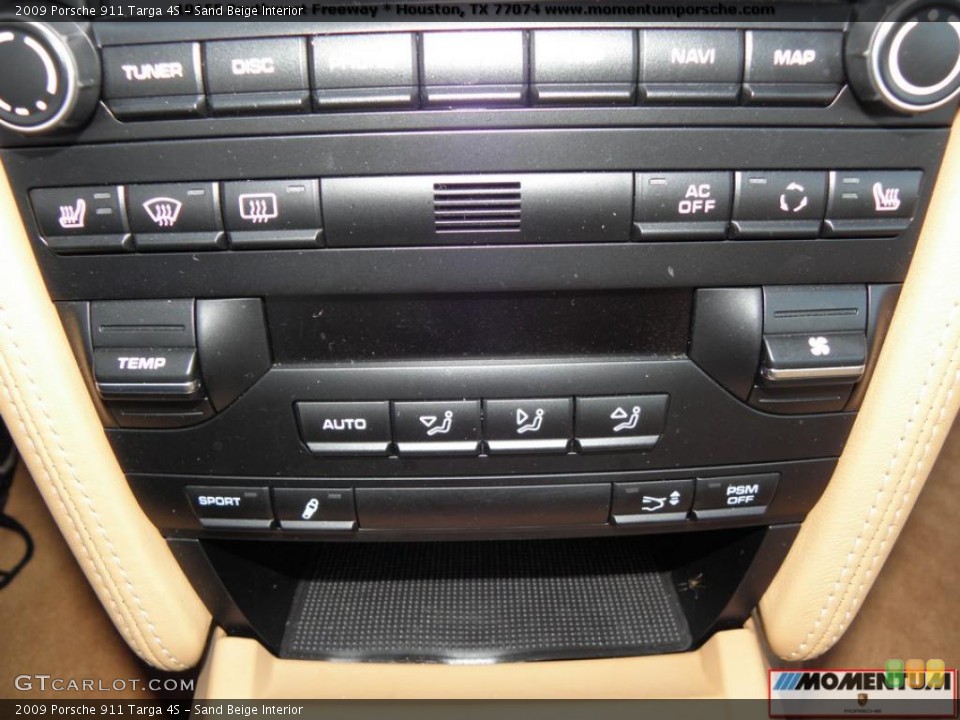Sand Beige Interior Controls for the 2009 Porsche 911 Targa 4S #39283643