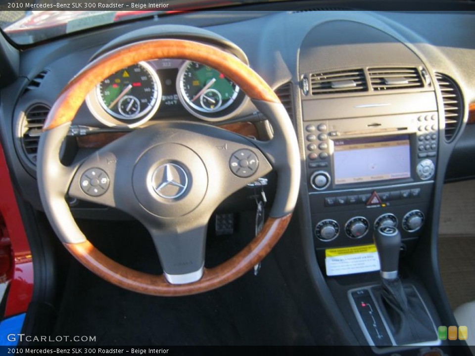 Beige Interior Dashboard for the 2010 Mercedes-Benz SLK 300 Roadster #39283839