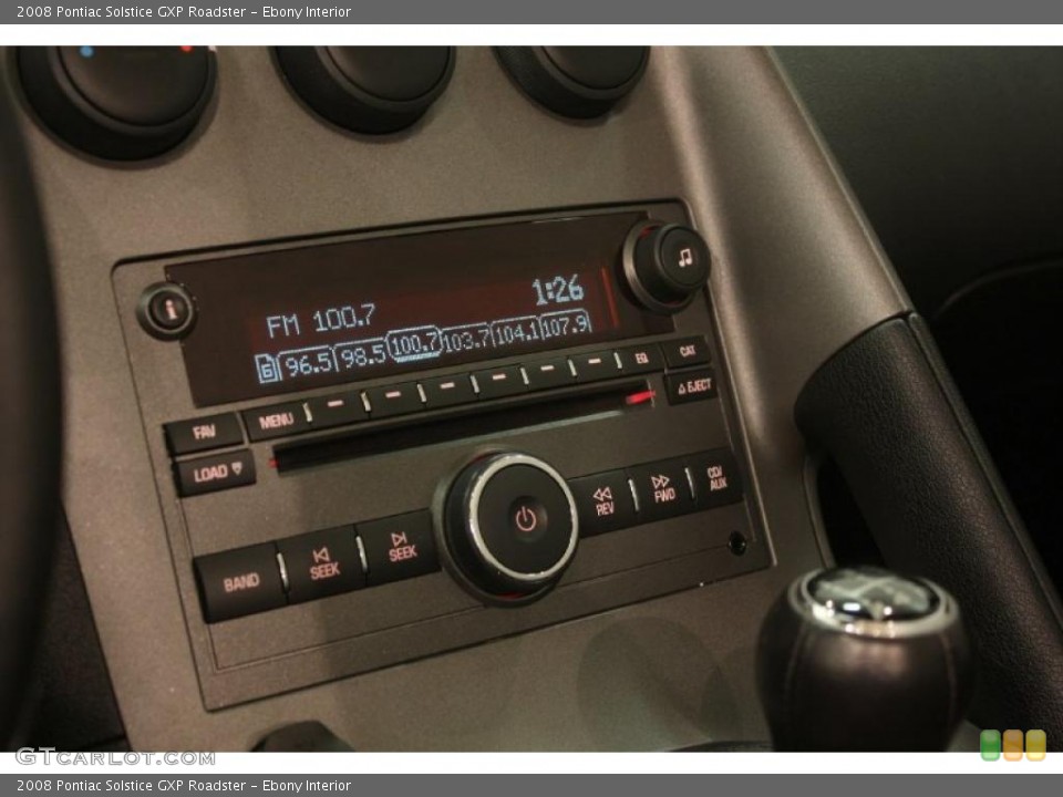 Ebony Interior Controls for the 2008 Pontiac Solstice GXP Roadster #39284979