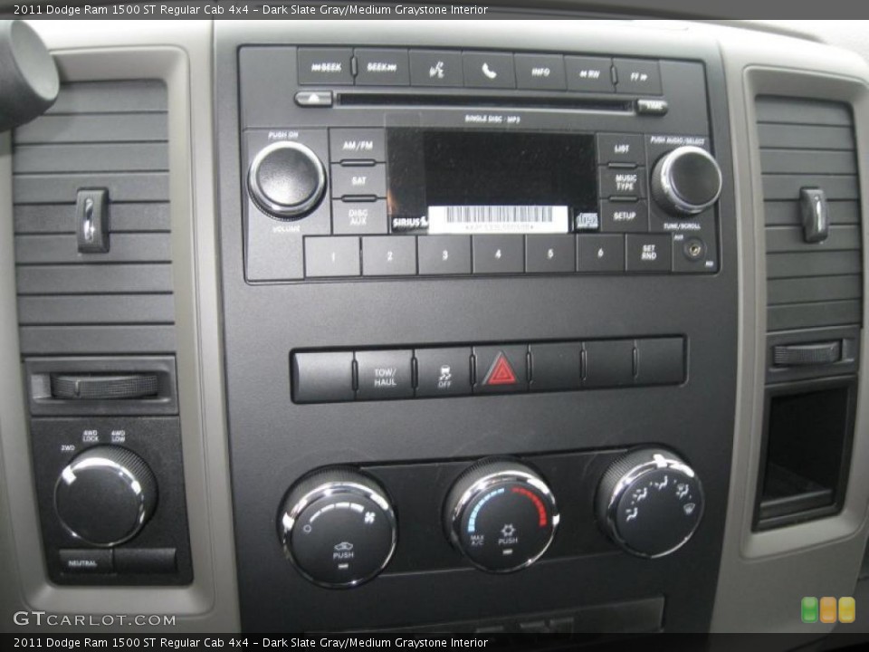 Dark Slate Gray/Medium Graystone Interior Controls for the 2011 Dodge Ram 1500 ST Regular Cab 4x4 #39286123