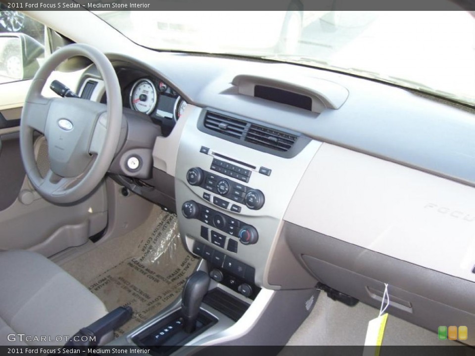 Medium Stone Interior Dashboard for the 2011 Ford Focus S Sedan #39286143