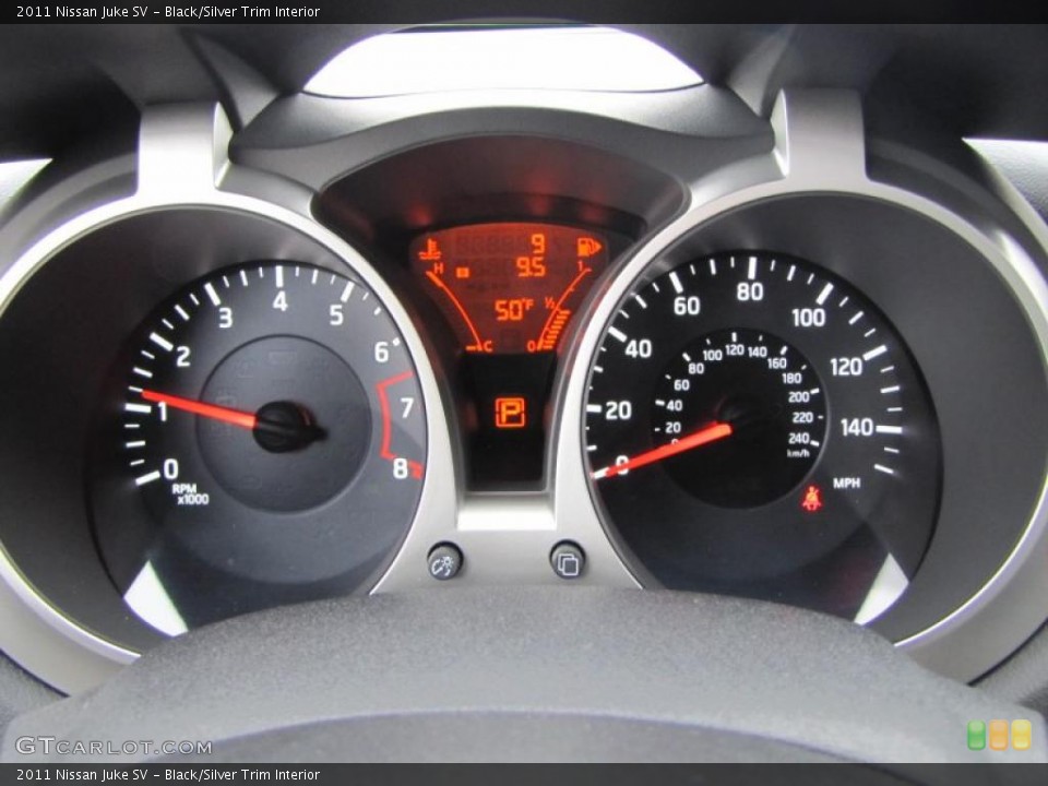 Black/Silver Trim Interior Gauges for the 2011 Nissan Juke SV #39288559