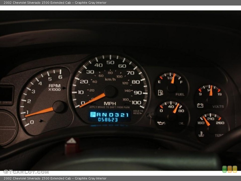 Graphite Gray Interior Gauges for the 2002 Chevrolet Silverado 1500 Extended Cab #39289039