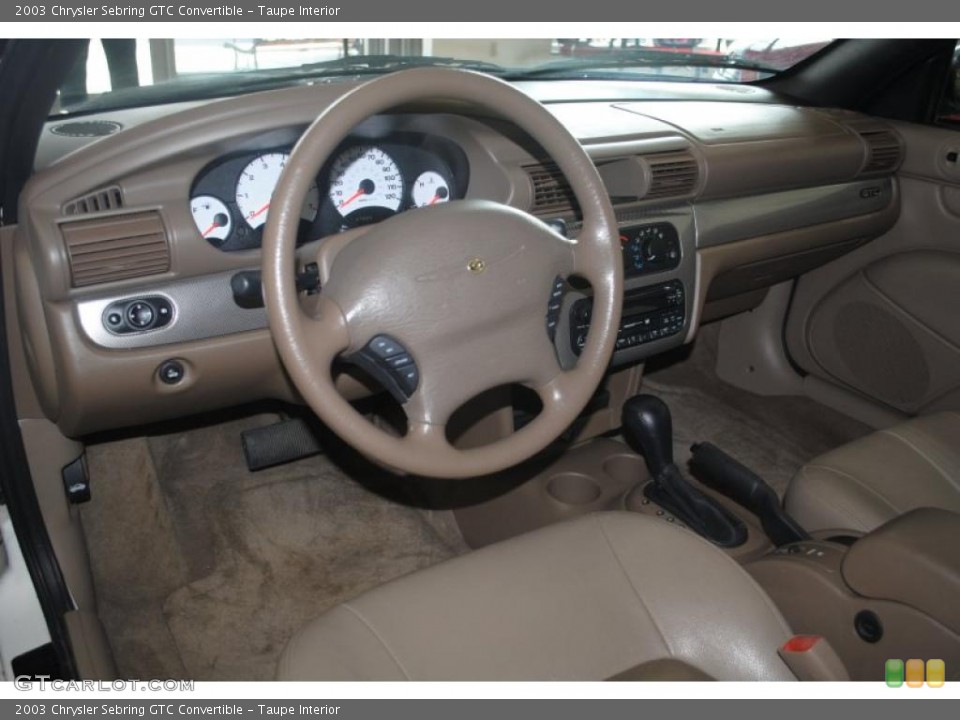 Taupe Interior Prime Interior for the 2003 Chrysler Sebring GTC Convertible #39289303