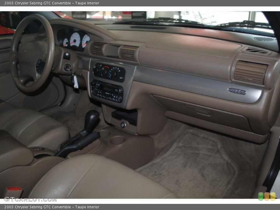 Taupe Interior Dashboard for the 2003 Chrysler Sebring GTC Convertible #39289319