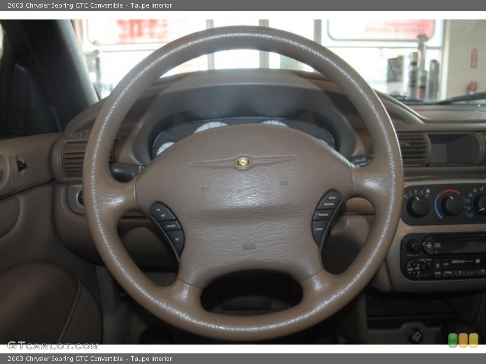 Taupe Interior Steering Wheel for the 2003 Chrysler Sebring GTC Convertible #39289547