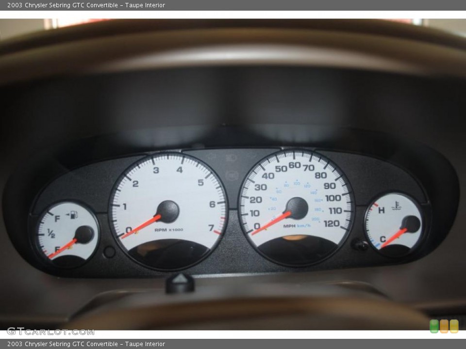 Taupe Interior Gauges for the 2003 Chrysler Sebring GTC Convertible #39289595