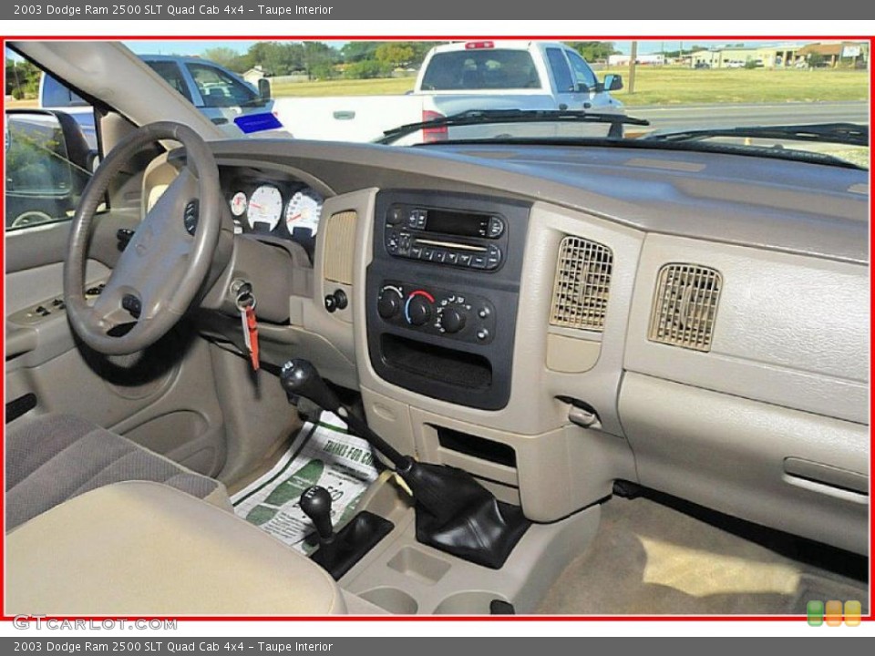 Taupe Interior Dashboard for the 2003 Dodge Ram 2500 SLT Quad Cab 4x4 #39289991