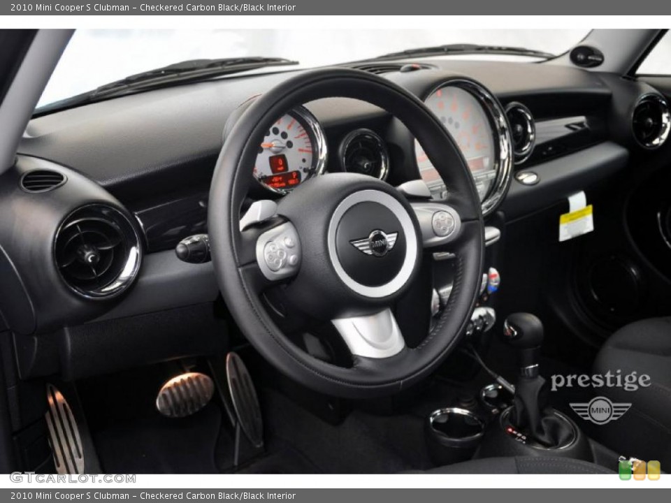 Checkered Carbon Black/Black Interior Dashboard for the 2010 Mini Cooper S Clubman #39290271