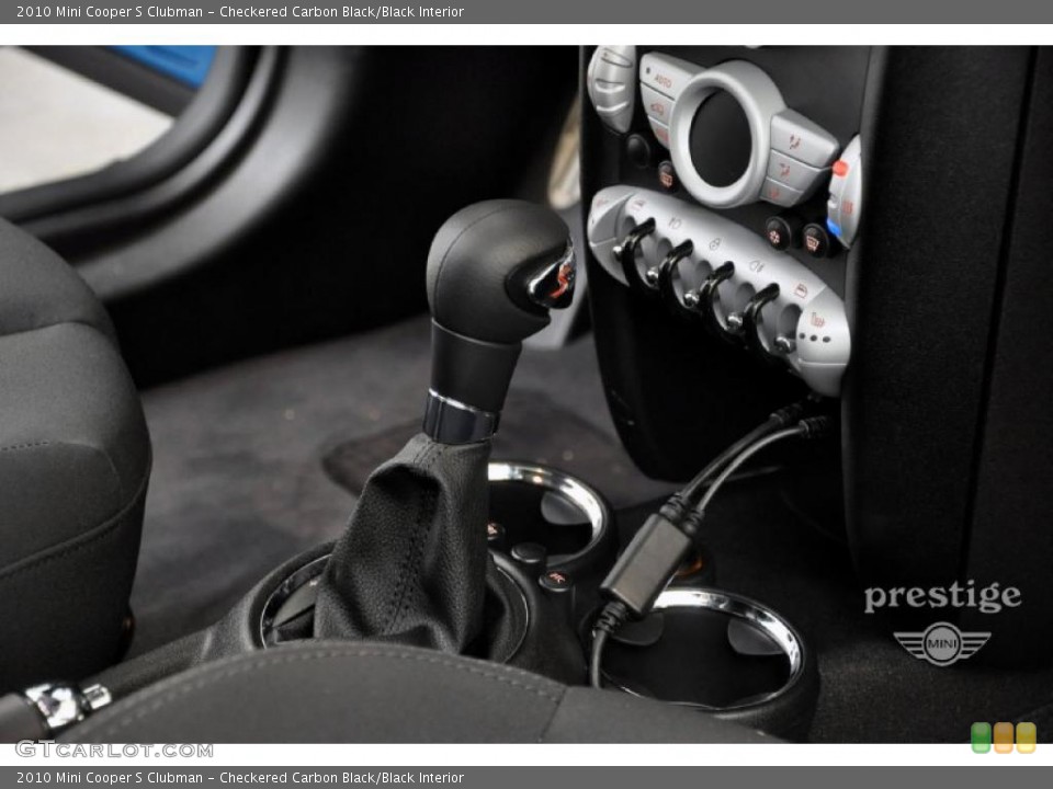 Checkered Carbon Black/Black Interior Controls for the 2010 Mini Cooper S Clubman #39290299