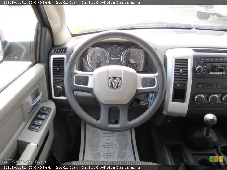 Dark Slate Gray/Medium Graystone Interior Steering Wheel for the 2011 Dodge Ram 3500 HD Big Horn Crew Cab Dually #39291707