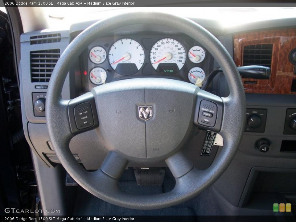 Medium Slate Gray Interior Steering Wheel for the 2006 Dodge Ram 1500 SLT Mega Cab 4x4 #39291807