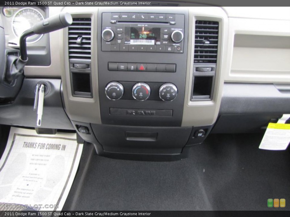 Dark Slate Gray/Medium Graystone Interior Controls for the 2011 Dodge Ram 1500 ST Quad Cab #39291907