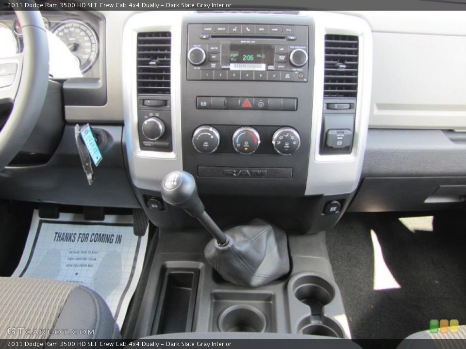 Dark Slate Gray Interior Controls for the 2011 Dodge Ram 3500 HD SLT Crew Cab 4x4 Dually #39293139