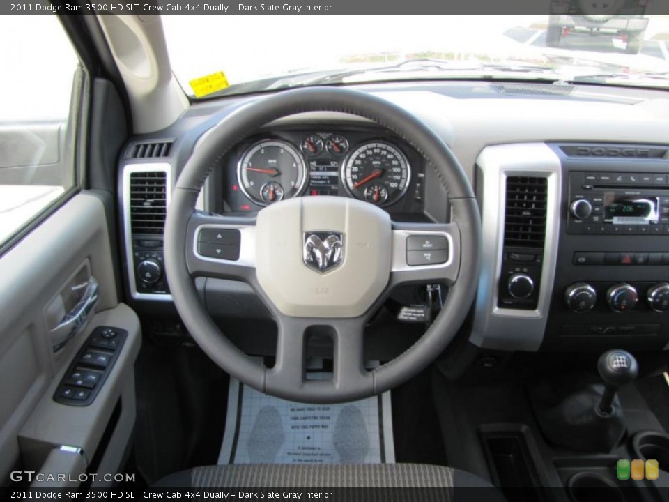 Dark Slate Gray Interior Steering Wheel for the 2011 Dodge Ram 3500 HD SLT Crew Cab 4x4 Dually #39293155